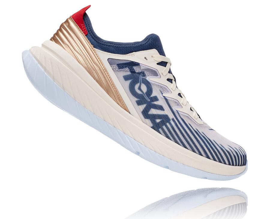 Chaussure Running Hoka One One Carbon X-Spe Homme - Blanche/Bleu - FWU-902315